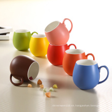 Tazas de cerámica coloridas de la taza redonda de la porcelana del diseño del acristalamiento